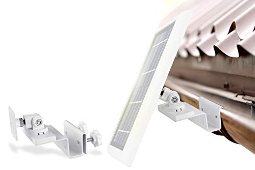 Product Cover Wasserstein Gutter Mount Compatible with Ring, Arlo, Reolink Cams & Compatible Solar Panels (White)