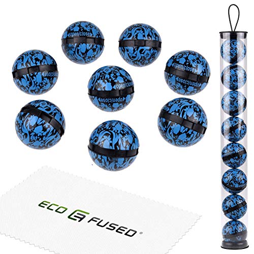 Product Cover ECO-FUSED Deodorizing Balls for Sneakers, Lockers, Gym Bags - 8 Pack - Neutralizes Sweat Odor - Also Great for Homes, Offices and Cars - Easy Twist Lock/Open Mechanism - Ocean Fresh