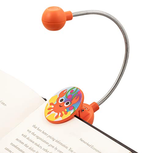 Product Cover WITHit French Bull Clip On Book Light - Orange Crab - LED Reading Light with Clip for Books and eBooks, Reduced Glare, Portable, Lightweight Bookmark Light for Kids and Adults, Batteries Included