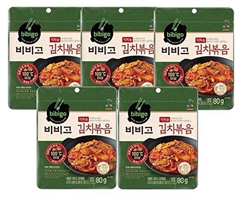 Product Cover Cj Bibigo, Korean Stir Fried Kimchi 80gram, 5packs (400gram) 비비고 직화 김치볶음