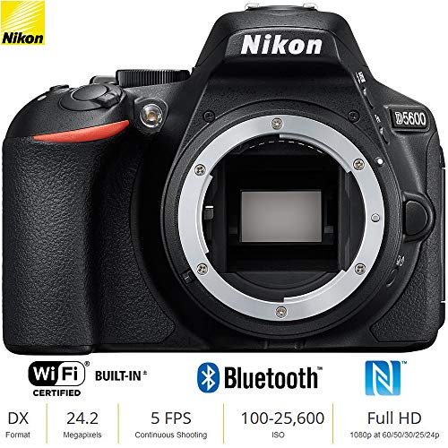Product Cover Nikon D5600 24 MP DX-Format Full HD 1080p Digital SLR Camera Body 1575B - Black (Renewed)