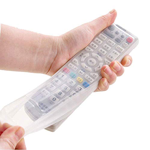 Product Cover ACUTAS Protective Holdered Silicone Dust Cover Storage Bag for TV Remote Control (Off-white, XL)