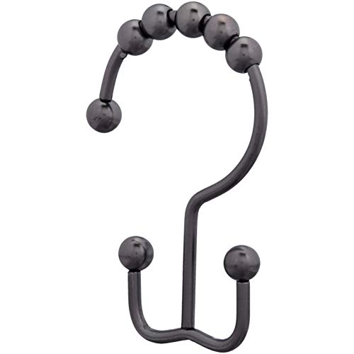 Product Cover AmazonBasics Shower Curtain Hooks - Dual-Sided Hooks, Oil-Rubbed Bronze