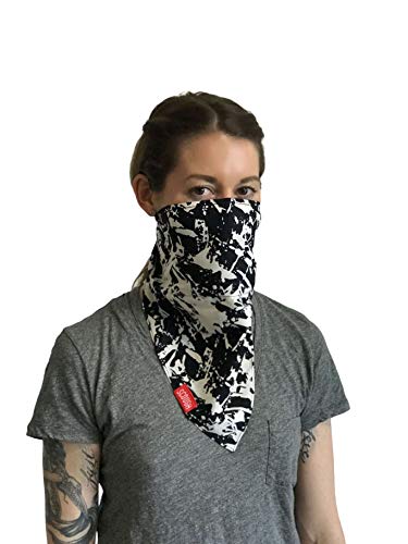 Product Cover Scough Pollution Protection Bandana with Carbon Filter - Black & White