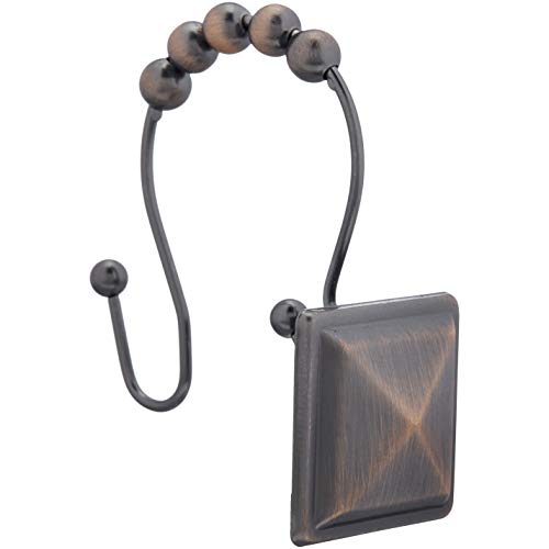Product Cover AmazonBasics Shower Curtain Hooks - Peaked Square, Oil-Rubbed Bronze