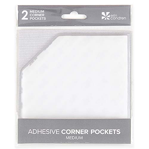 Product Cover Erin Condren Designer Accessories - Adhesive Clear Corner Pockets Set of 2, Medium 4.5