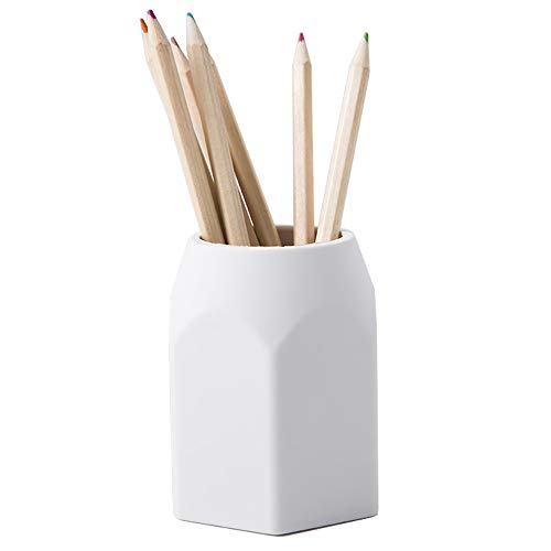 Product Cover YOSCO Silicone Pencil Holder Pen Cup for Office Desktop Stationery Organizer Makeup Brush Holder (White)