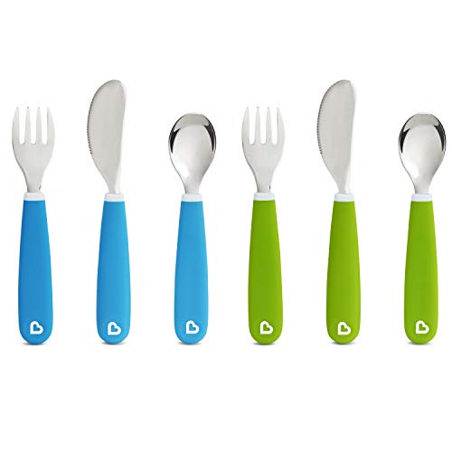 Product Cover Munchkin Splash Toddler Fork, Knife and Spoon Set, 6 Pack, Blue/Green