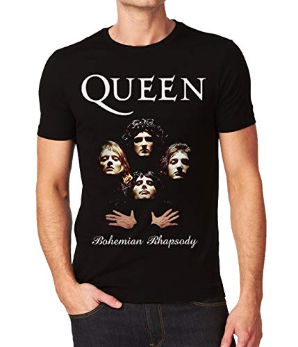 Product Cover OKLTANK Queen Band Shirt, Bohemian Rhapsody Shirt, Freddie Mercury Shirt  Unisex (L,Black)