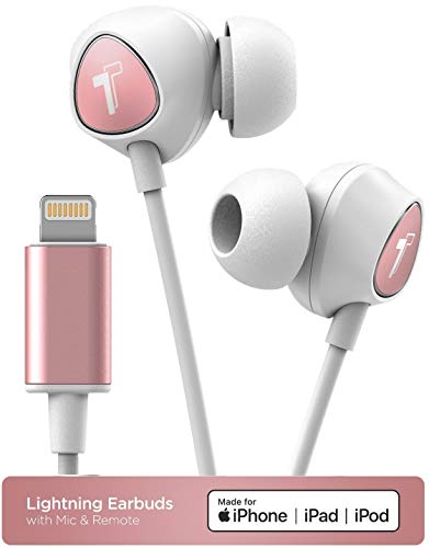 Product Cover Thore Wired in Ear Headphones for iPhone Xr, Xs Max, iPhone 11, 11 Pro Max Earphones with Mic - Lightning MFi Certified by Apple Earbuds with Remote Microphone + Playback, Volume Control (V100 2019)