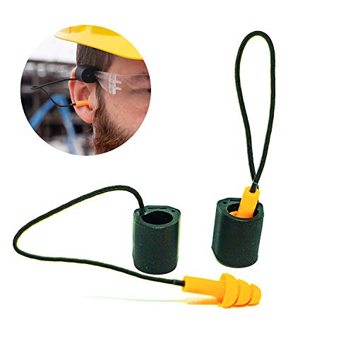 Product Cover Earplugs That Attach to Safety Glasses | Safety Wear | Hearing Protection with Plug Storage Case for Eyewear and Sunglasses | 27/29 NRR