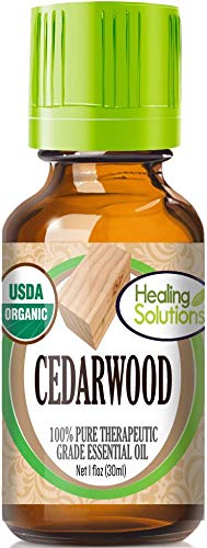 Product Cover Organic Cedarwood Essential Oil (100% Pure - USDA Certified Organic) Best Therapeutic Grade Essential Oil - 30ml