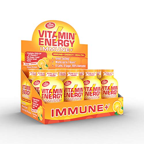 Product Cover Vitamin Energy Shots - Energy Lasts up to 7+ Hours*, Supports Immune Health*, Great Tasting Tango Orange, Keto Friendly 0 Sugar / 0 Carbs (24 Count)