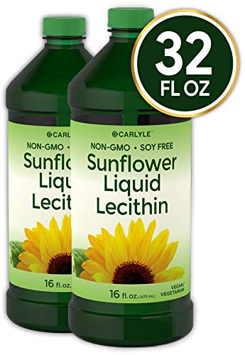 Product Cover Sunflower Lecithin Liquid 16 oz Oil | 2 Pack | Vegan, Vegetarian, Non-GMO, Soy Free, Gluten Free | by Carlyle