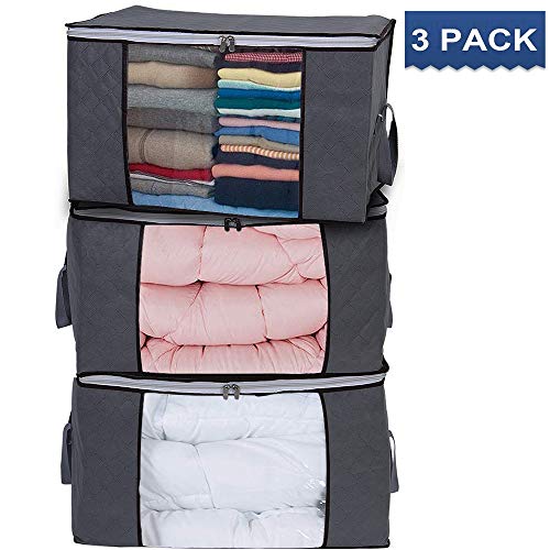 Product Cover Vieshful Storage Bag Clothes Large Capacity Thick Fabric Organizer for Comforters Blankets Bedding Clothing Under Bed Storage
