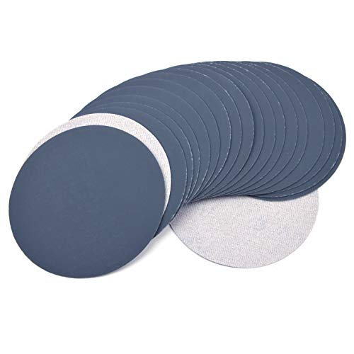 Product Cover 6 Inch (150mm) High Performance Waterproof Hook & Loop Sanding Discs Heavy Duty Silicon Carbide Round Flocking Sandpaper for Wet/Dry Sanding Grinder Polishing Accessories, 20-Pack (1500 - Grit)