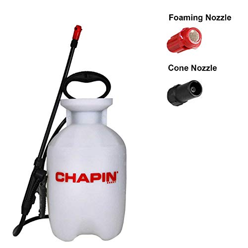 Product Cover Chapin 20541, 1 Gallon Lawn, Garden and Multi-Purpose Sprayer with Foaming and Adjustable Nozzles, Translucent White