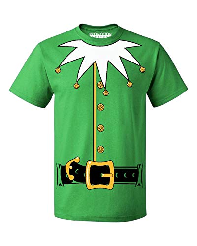 Product Cover Promotion & Beyond Santa's Helper Elf Christmas Costume Jumbo Print Men's T-Shirt, L, Green
