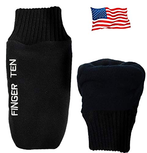 Product Cover FINGER TEN Winter Golf Gloves Men Mitts Mitten Warm Fleece in Pair, Pull Up Fit Soft Comfortable Set (Medium)