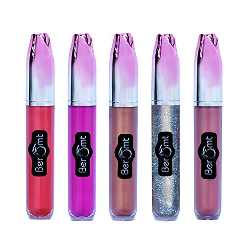 Product Cover Beromt Metallic Matte Lip Gloss Conqueticot, Amethyst, Lights Out, Shiny, Peri Twinkle Combo Pack of 5