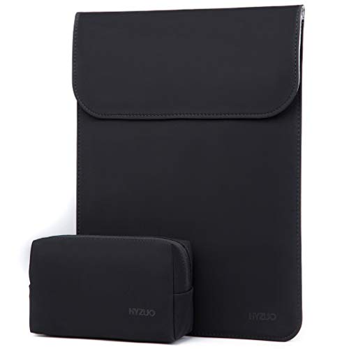 Product Cover HYZUO 13 Inch Laptop Sleeve Case Compatible with 2019 2018 New MacBook Air 13 A1932/MacBook Pro 13 2016-2019/12.9 New iPad Pro 2018/Surface Pro 7 6 5 4/Dell XPS 13 with Small Bag, Faux Suede Leather