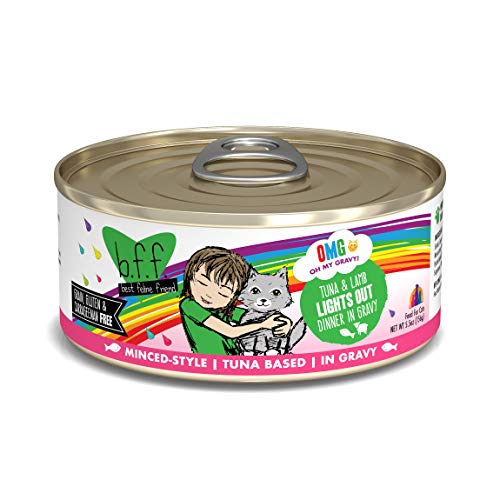 Product Cover Weruva B.F.OMG - Best Feline Friend Oh My Gravy!, Tuna & Lamb Lights Out with Tuna & Lamb, 5.5oz Can (Pack of 8)