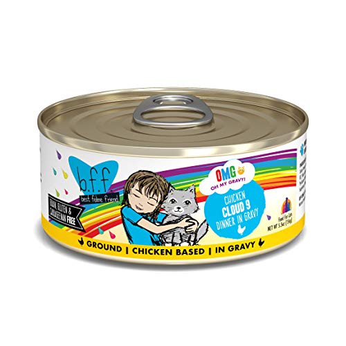 Product Cover Weruva B.F.OMG - Best Feline Friend Oh My Gravy!, Chicken Cloud 9 with Chicken in Gravy, 5.5oz Can (Pack of 8)