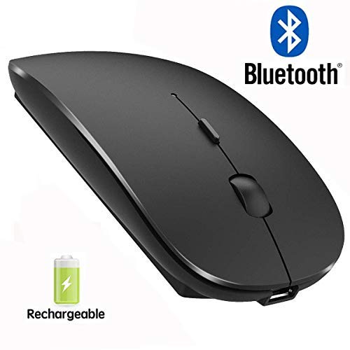 Product Cover Bluetooth Mouse Rechargeable Wireless Mouse for Notebook,Bluetooth Wireless Mouse for Laptop Bluetooth Mouse for PC Black (Black)