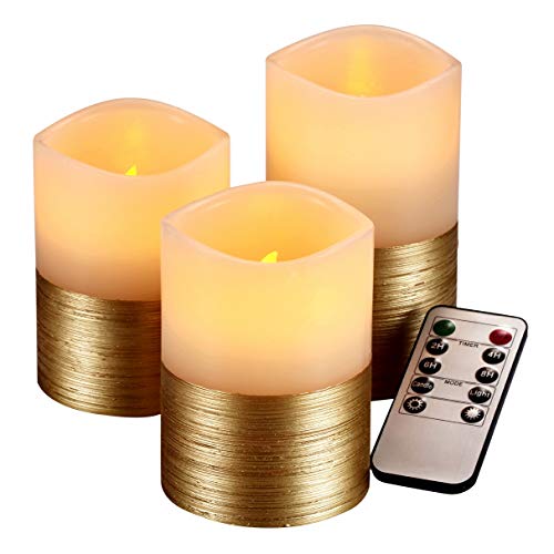 Product Cover qinxiang Flameless Candles Flickering LED Candles Set of 3 (D:3