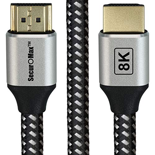 Product Cover SecurOMax HDMI Cable (8K, HDMI 2.1, 48Gbps) with Braided Cord, 3 Feet
