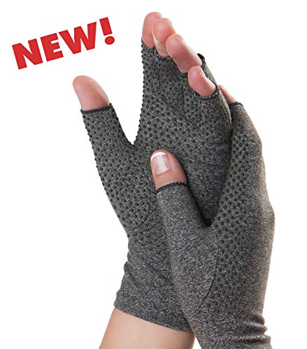 Product Cover Dr. Frederick's Original Grippy Arthritis Gloves for Women & Men - Anti-Slip Compression Gloves for Arthritis Pain Relief - Rheumatoid & Osteoarthritis - Large
