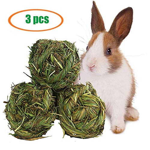 Product Cover Rabbit Chew Ball Timothy Grass Grinding Small Animal Activity Play Chew Toys for Bunny Rabbits Hamster Guinea Pigs Gerbils