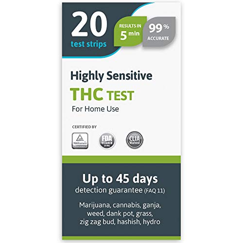 Product Cover SelfCheck Highly Sensitive Marijuana THC Test Kit - Medically Approved Drug Test Strips for Detecting Any Form of THC in Urine up to 45 Days in 5 Minutes Only