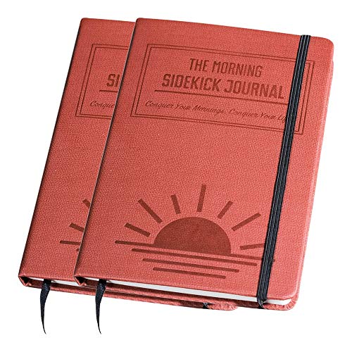 Product Cover Bundle - Two Red Morning Sidekick Journals. Morning Habit Tracker! A Science Driven Daily Planner for Building Positive Life Habits