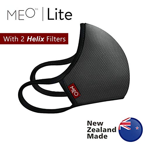 Product Cover Newzealand MEO-AIR Face Mask with Helix Filter High-Filtration for Smog Flu Pollen Dust Protection (Grey)