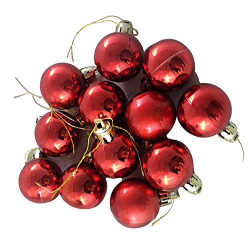 Product Cover VMP Christmas Red Ball Ornaments Tree Decorations for Holiday Party Decoration, Christmas Decorations for Home/House Pack of 12