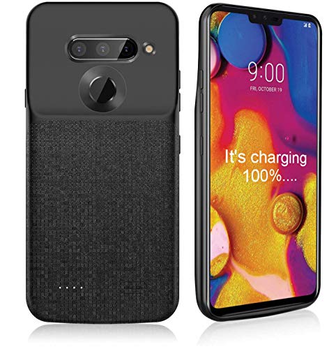 Product Cover NEWDERY LG V40 ThinQ Battery Case, 5200mAh Slim Portable Power Charger Case with Raised Bezel Soft Edge Full Protection, Charging Case Only for LG V40 ThinQ - Black