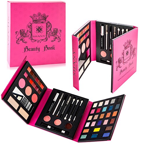 Product Cover SHANY Beauty Book Makeup Kit - All in one Travel Makeup Set - 35 Colors Eye shadow, Eye brow, blushes, powder palette,10 Lip Colors, Eyeliner & Mirror - Holiday Makeup Gift Set