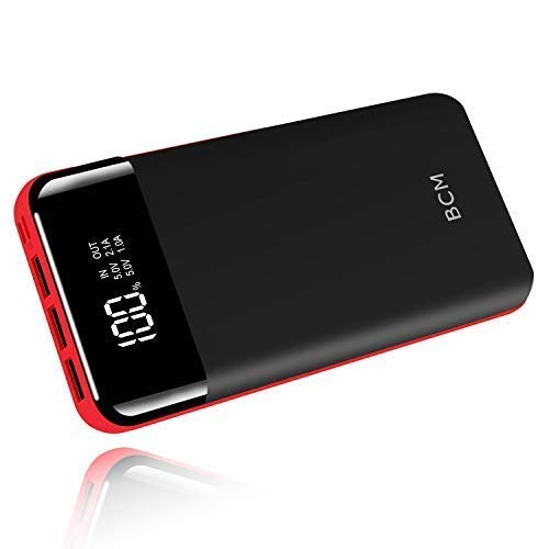 Product Cover Power Bank 25000mAh Huge Capacity BCM Portable Charger Battery Pack Backup Battery Power Pack Dual Inputs 3 Output Ports with Intelligent LCD Compatible Smartphone, Tablet and More