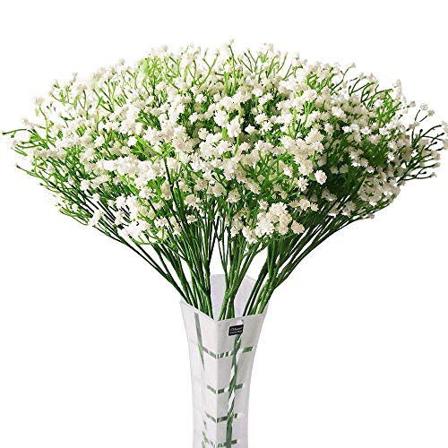 Product Cover hantajanss 12 pcs Baby Breath Gypsophila Artificial Flowers Bouquets Fake Real Touch Flowers for Wedding Party Decoration DIY Home Decor 21