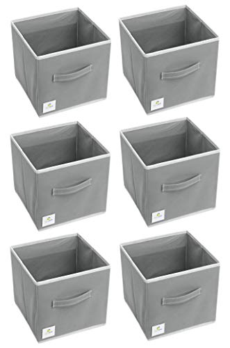 Product Cover HomeStrap Foldable Storage Cubes/Boxes-Pack of 6 Grey
