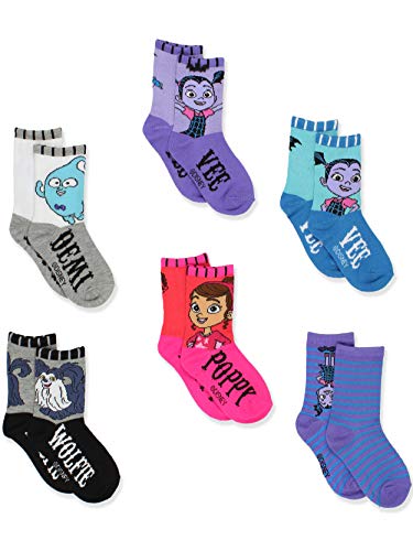 Product Cover Vampirina Girls Toddler 6 pack Crew Socks (4-6 Toddler (Shoe: 7-10), Multicolor)