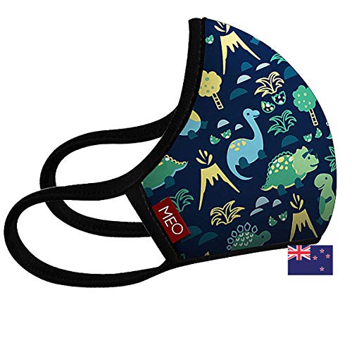 Product Cover New Zealand MEO Kids Mask for Smog Flu Pollen Dust Allergy Protection, Anti Dust Mask Respirator Anti-Bacterial Reusable Respirator, Windproof Dust Proof Anti Pollen Allergy Anti-Dust mask (Dinosaur)
