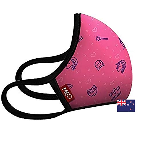 Product Cover Newzealand MEO-AIR Kids Face Mask with Helix Filter High-Filtration for Smog Flu Pollen Dust Protection (Princess)