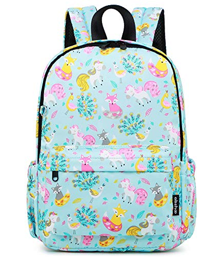 Product Cover Abshoo Little Kids Unicorn Toddler Backpacks for Girls Preschool Backpack With Chest Strap (Unicorn Light Blue)