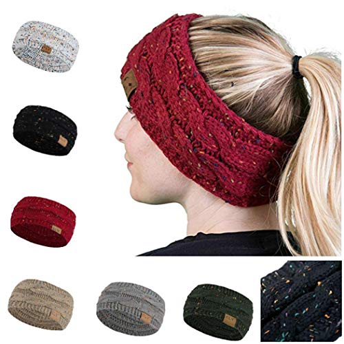 Product Cover eubell Women Winter Warm Beanie Headband Skiing Knitted Cap Hat Ear Warmer