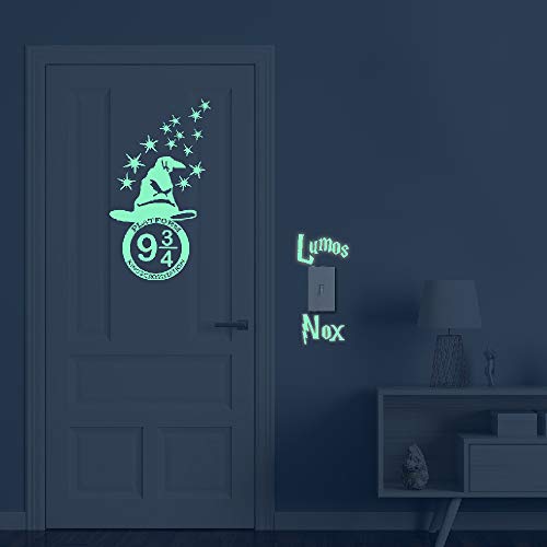 Product Cover Glow in The Dark Stars Peel and Wall Decals - HP Gifts Wall Stickers for Boys Girls Bedroom Home Door Window Wall Decor