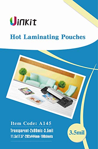 Product Cover Hot Thermal Laminating Pouches 11.5x17.5-100 Sheets 3.5Mil for Sealed 11x17 Inches Document Uinkit