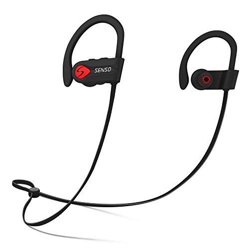Product Cover Bluetooth Headphones, Wireless Earbuds for Running, Noise Cancelling Headsets for Workout, Sports Earphones Bluetooth 5.0 with Mic, Best Beats Waterproof Cordless Sports Ear Buds for Gym Jogging