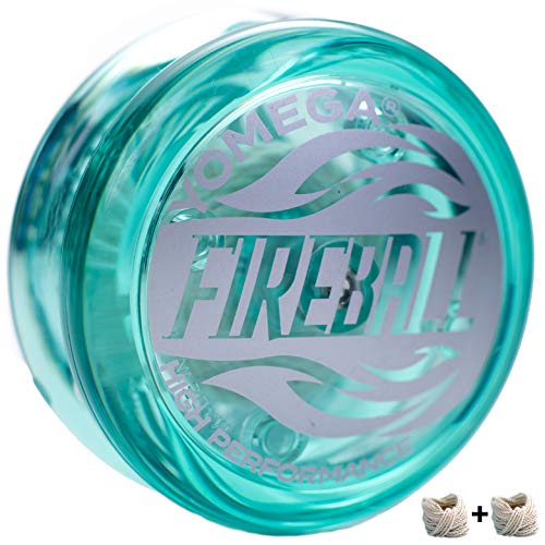 Product Cover Yomega Fireball - Professional Responsive Transaxle Yoyo, Great for Kids and Beginners to Perform Like Pros + Extra 2 Strings & 3 Month Warranty (Teal / Green)